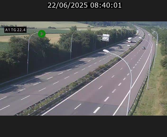 Traffic live webcam Luxembourg Flaxweiler - A1 direction Luxembourg - BK 22.4