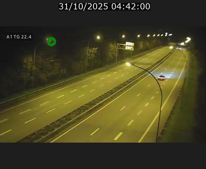 Traffic live webcam Luxembourg Flaxweiler - A1 direction Luxembourg - BK 22.4