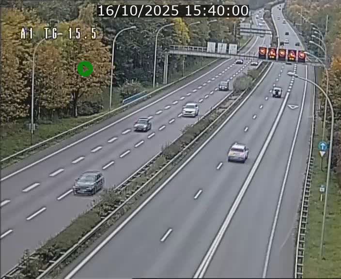Traffic live webcam Luxembourg Munsbach - A1 direction Luxembourg - BK 15.5