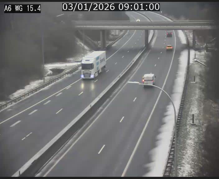 Traffic live webcam Luxembourg Capellen - A6 - BK 15.4 - direction Luxembourg/France/Allemagne