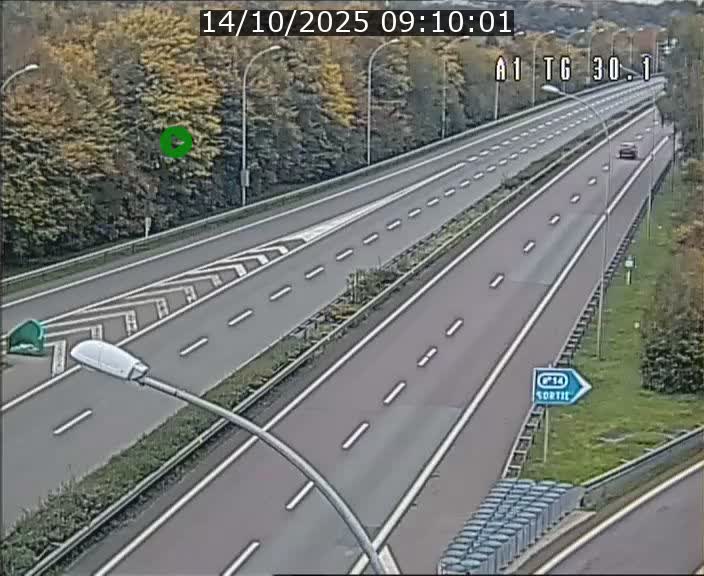 Traffic live webcam Luxembourg Grevenmacher - A1 direction Luxembourg - BK 30.1