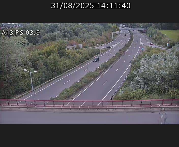Traffic live webcam Luxembourg Differdange - A13 direction Esch-sur-Alzette - BK 3.9