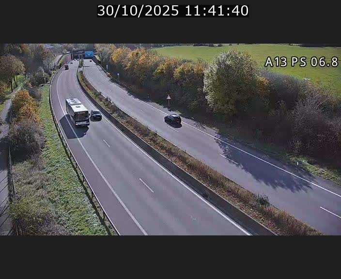 Traffic live webcam Luxembourg Ehlerange - A13 direction Esch-sur-Alzette - BK 6.8