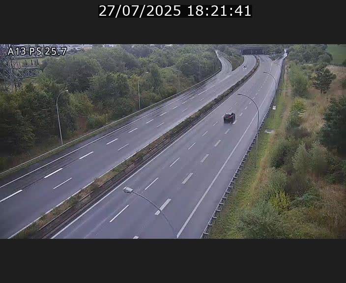 Traffic live webcam Luxembourg Frisange - A13 direction Allemagne - BK 26