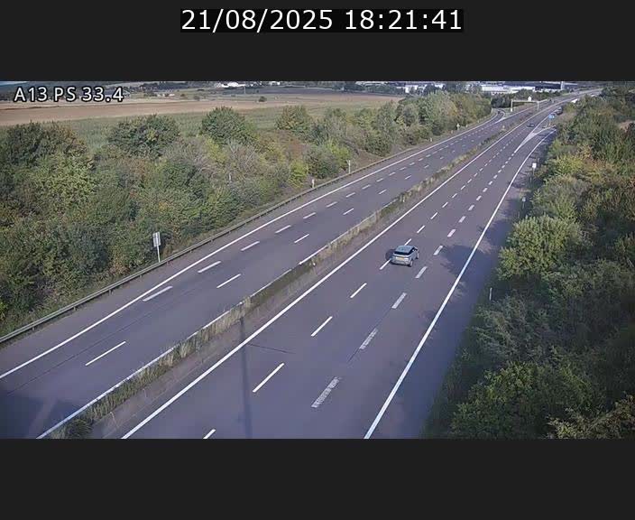 Webcam trafic sur A13 à hauteur de Mondorf-les-Bains en direction d'Altwies