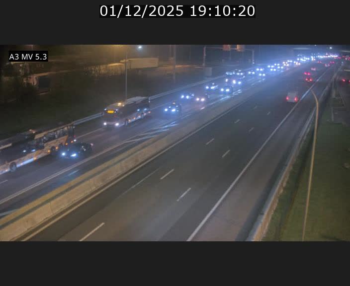 Webcam à l'Aire de Berchem au Luxembourg sur l'A3. Vue orientée vers la France