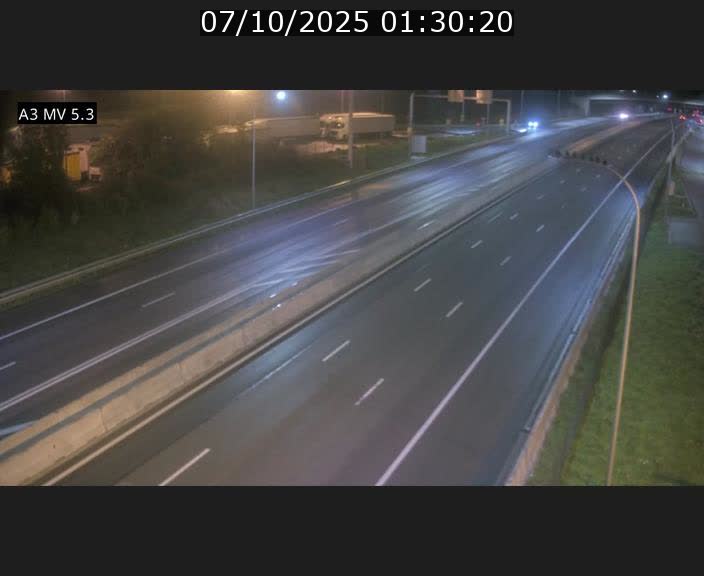 Webcam à l'Aire de Berchem au Luxembourg sur l'A3. Vue orientée vers la France