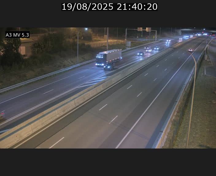 Webcam à l'Aire de Berchem au Luxembourg sur l'A3. Vue orientée vers la France