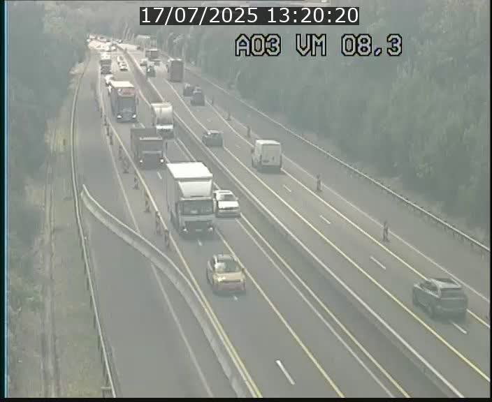 Traffic live webcam Luxembourg Bettembourg - A3 - BK 8.3 - direction France