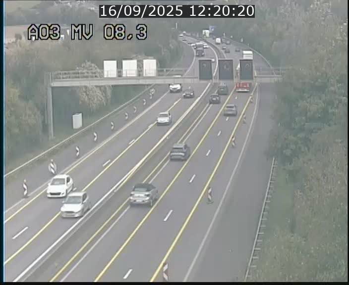 Webcam Autoroute après la Croix de Bettembourg en direction de Luxembourg sur l'A3
