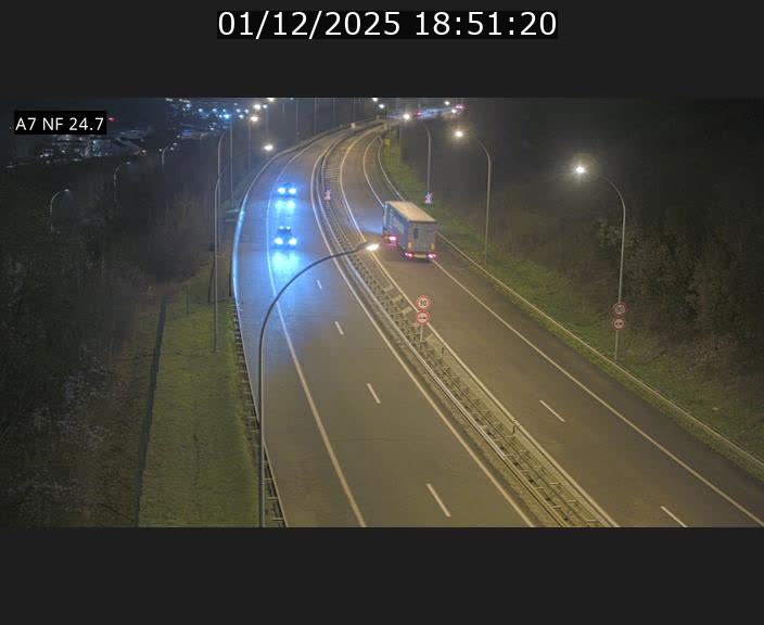 Caméra trafic Luxembourg - A7, Schieren direction Mersch