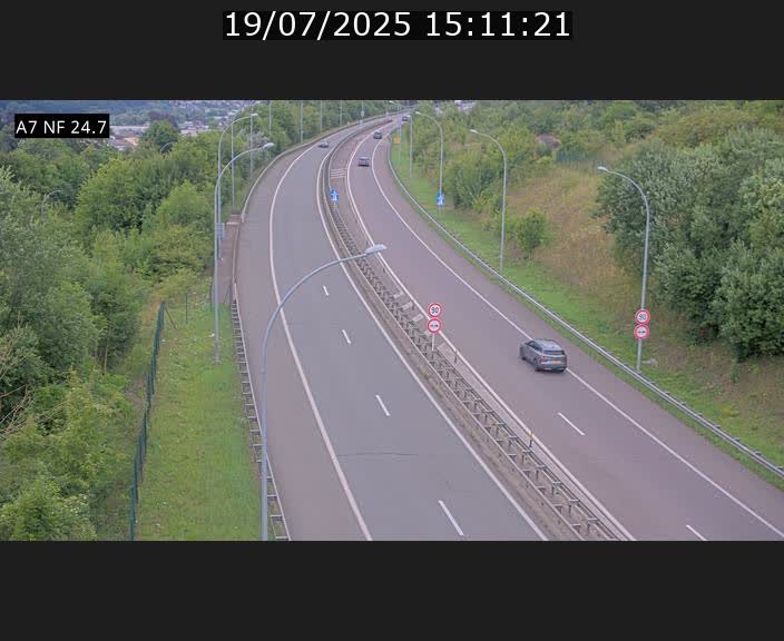 Caméra trafic Luxembourg - A7, Schieren direction Mersch
