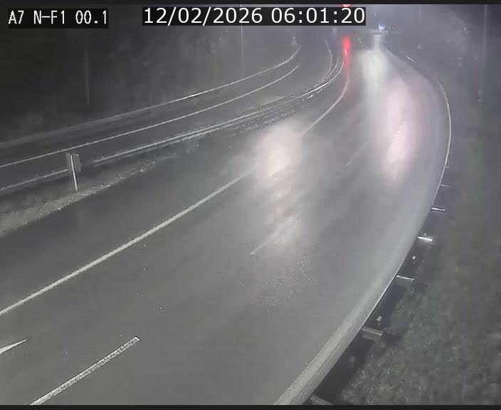 Webcam autoroute Luxembourg A7 située dans la sortie 1 Waldhof, vers la N11, avant le Tunnel Stafelter
