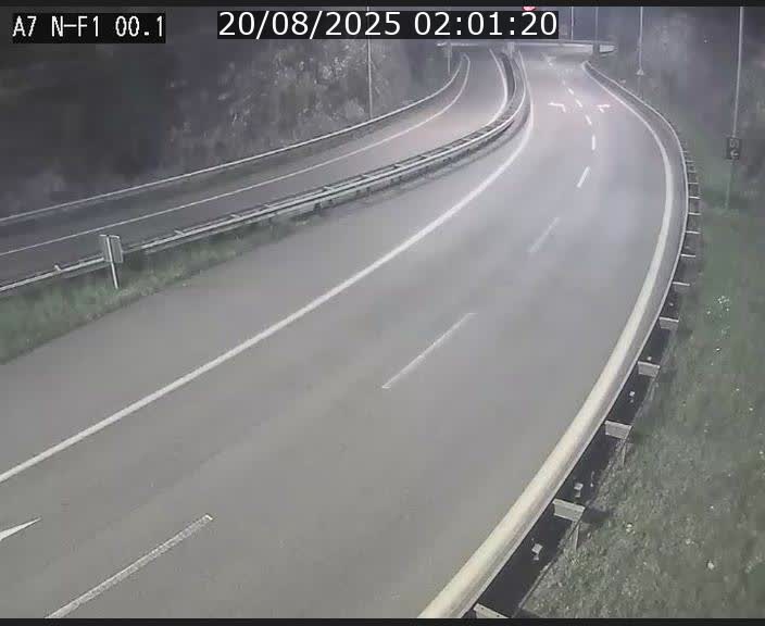 Webcam autoroute Luxembourg A7 située dans la sortie 1 Waldhof, vers la N11, avant le Tunnel Stafelter