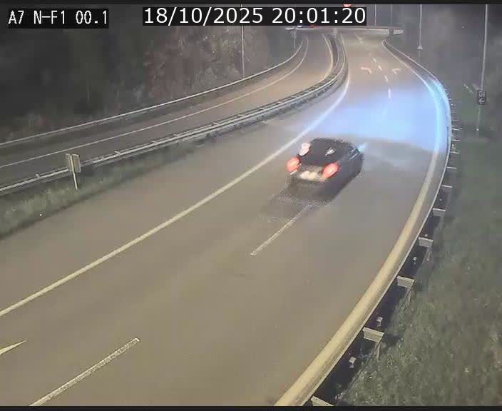 Webcam autoroute Luxembourg A7 située dans la sortie 1 Waldhof, vers la N11, avant le Tunnel Stafelter