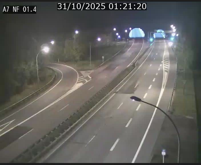 Caméra autoroute Luxembourg A7 - Echangeur Waldhaff - direction Tunnel Stafelter