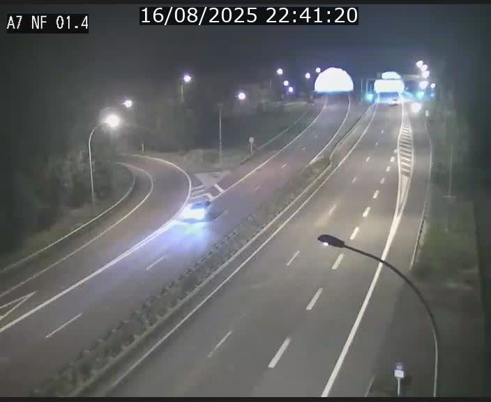 Caméra autoroute Luxembourg A7 - Echangeur Waldhaff - direction Tunnel Stafelter