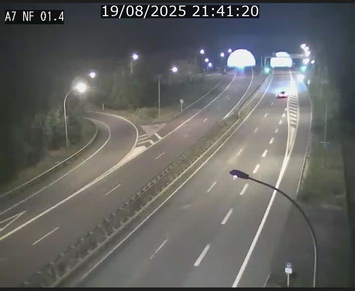Caméra autoroute Luxembourg A7 - Echangeur Waldhaff - direction Tunnel Stafelter