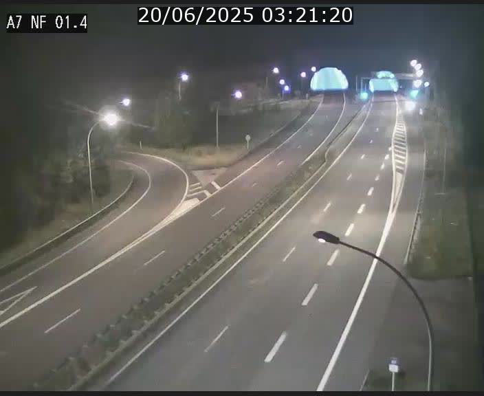 Caméra autoroute Luxembourg A7 - Echangeur Waldhaff - direction Tunnel Stafelter