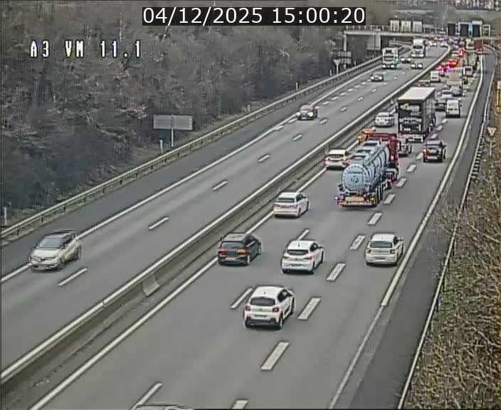 Webcam à la frontière franco-luxembourgeoise, avant la Croix de Bettembourg - BK 11.1 - direction Luxembourg-ville