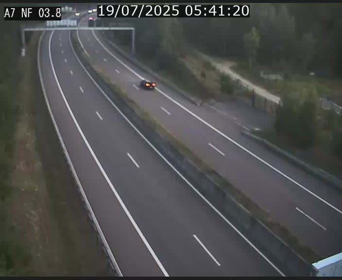 Webcam autoroute A7 au Luxembourg à la sortie du Tunnel Stafelter vers le Nord