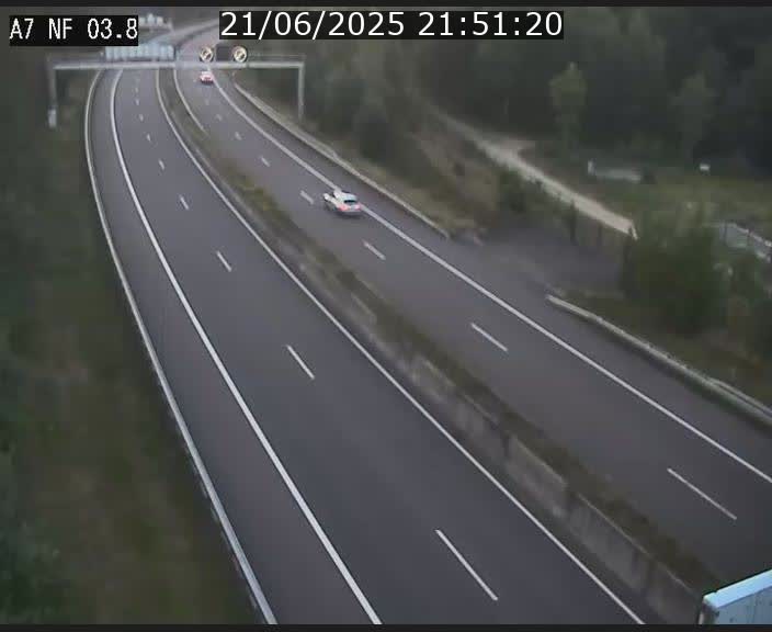 Webcam autoroute A7 au Luxembourg à la sortie du Tunnel Stafelter vers le Nord