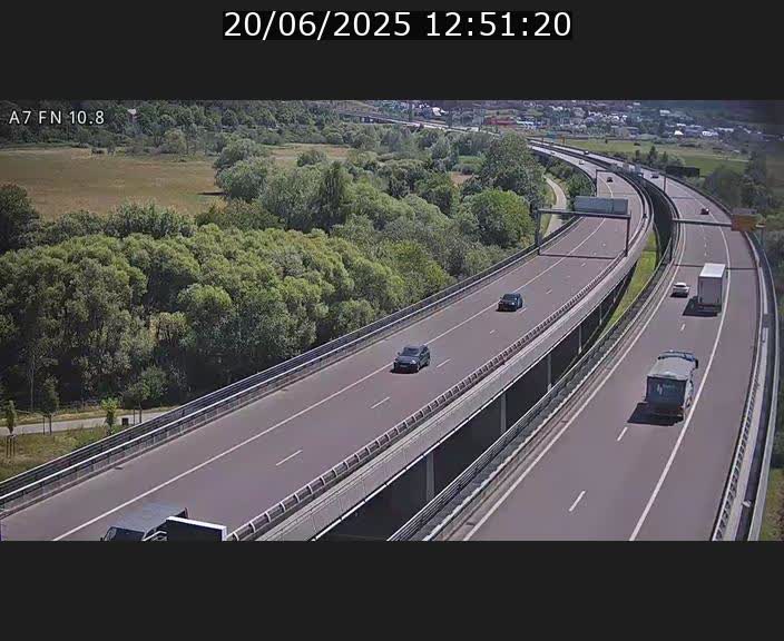 Caméra trafic Luxembourg - A7, Tunnel Gousselerbierg, sortie sud, direction rond-point Lorentzweiler (BK 10.8)