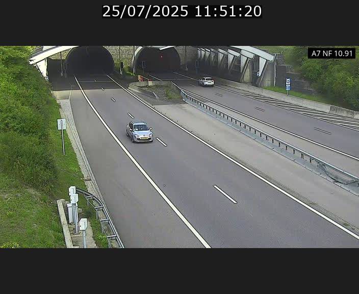 Caméra trafic Luxembourg - A7, Tunnel Gousselerbierg, entrée sud, direction Mersch
