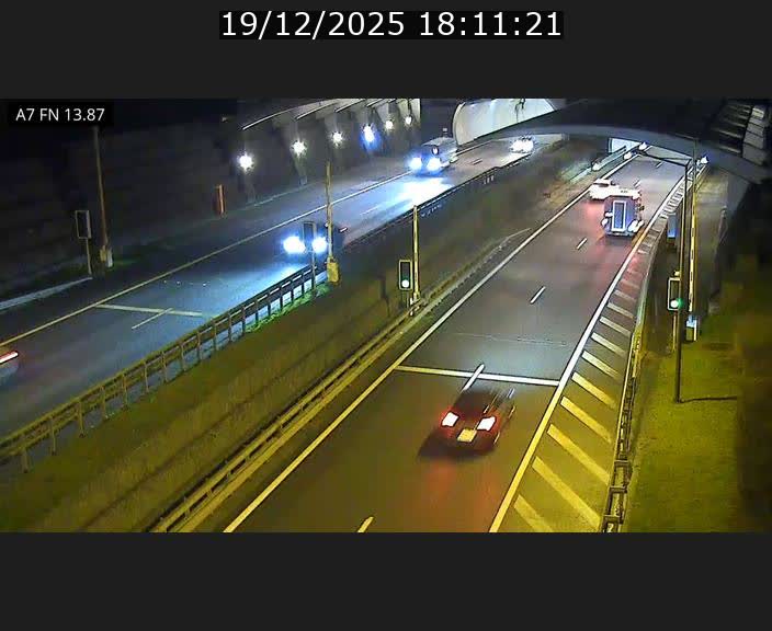 Caméra trafic Luxembourg - A7, Tunnel Gousselerbierg, entrée nord, direction Lorentzweiler