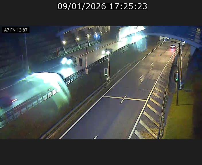 Caméra trafic Luxembourg - A7, Tunnel Gousselerbierg, entrée nord, direction Lorentzweiler