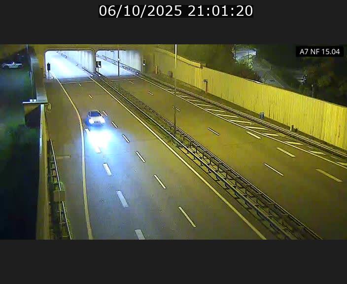 Caméra trafic Luxembourg - A7, Tunnel Mersch, entrée sud, direction Ettelbruck