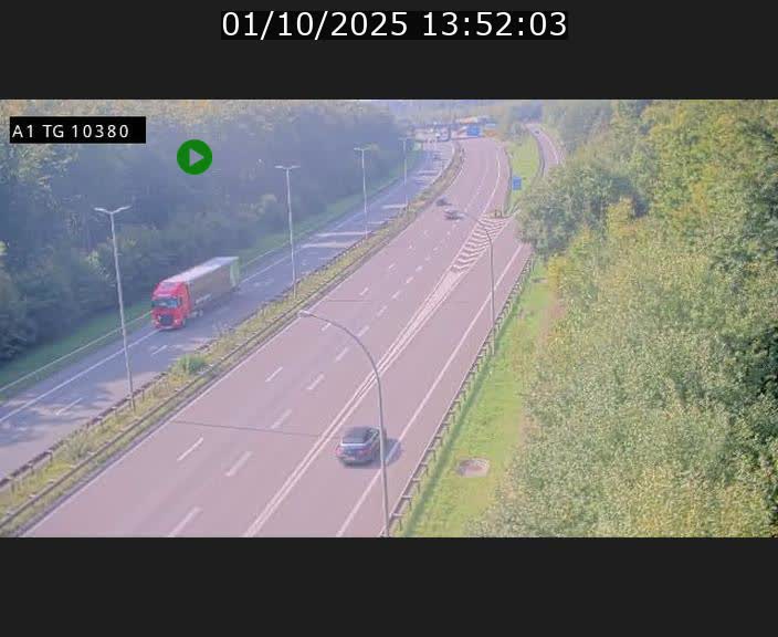 Traffic live webcam Luxembourg Senningerberg - A1 direction Luxembourg Kirchberg - BK 10.3