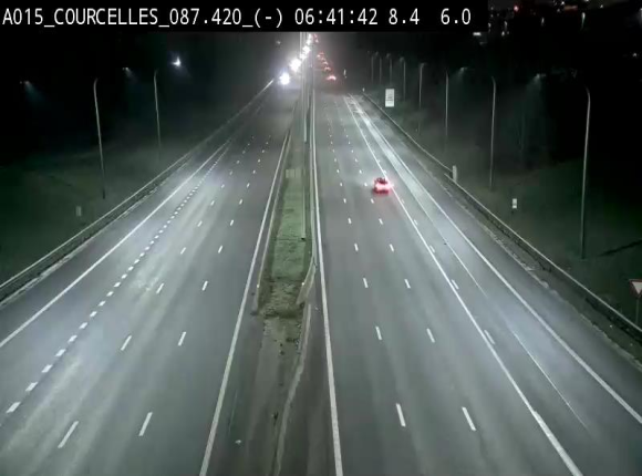 Webcam autoroute Belgique - Viesville - E42 direction Mons - BK 84.35