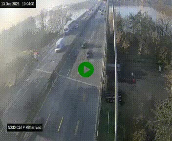 Webcam sur le périphérique de Bordeaux à l'est de la ville. Caméra située sur le Pont Mitterand sur la N230