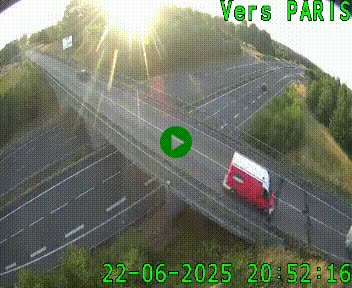Clone of Caméra routière sur l'autoroute A20 au nord de Limoges, à la jonction avec la N520. Vue orientée vers Paris