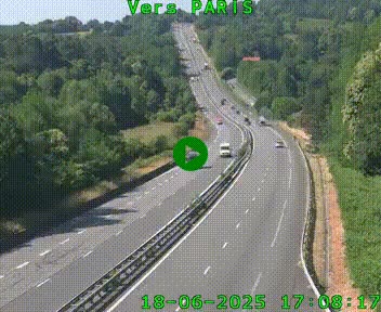 Caméra routière sur l'autoroute A20 à Bessines-sur-Gartempe. Vue orientée vers Paris