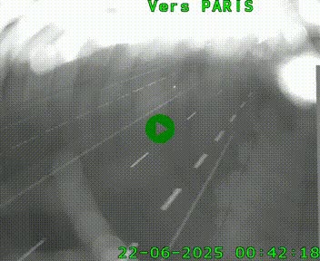 Caméra routière sur l'autoroute A20 à Saint-Hilaire-Bonneval, au sud de Limoges. Vue orientée vers Paris
