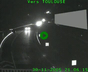 Caméra routière sur l'autoroute A20 à Noailles, en périphérie de Brive-la-Gaillarde. Vue orientée vers Toulouse