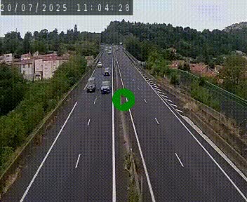 Caméra autoroute A75 à hauteur de Coudes, en direction de Clermont-Ferrand