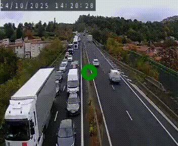 Caméra autoroute A75 à hauteur de Coudes, en direction de Clermont-Ferrand