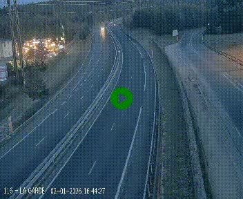 Caméra autoroute A75 à hauteur du col du rocher blanc en direction de Montpellier