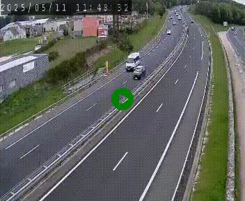 Caméra autoroute A75 à hauteur du col du rocher blanc en direction de Montpellier