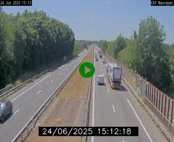 Webcam sur le périphérique de Rennes (N136) à hauteur de Maurepas, au nord de la ville
