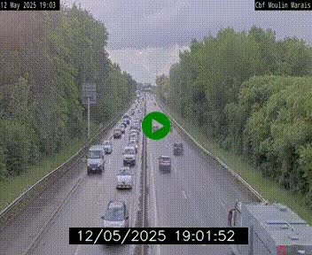 Webcam sur le périphérique de Nantes (N844) entre la Porte de Saint-Luce et la Porte d'Anjou, à l'est de la ville