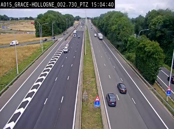 Caméra trafic Belgique - Grâce-Hollogne - E42, jonction avec A604, direction Loncin/Aéroport de Liège -  BK 3.2