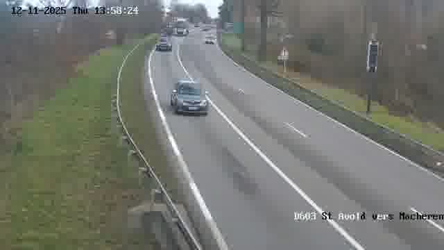 Webcam sur la D603 située à proximité de Saint-Avold. Vue orientée vers Macheren.