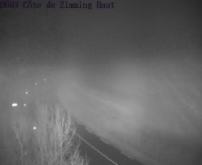 Webcam sur la D603 située en haut de la Côte de Zimming. Vue orientée vers Saint-Avold.