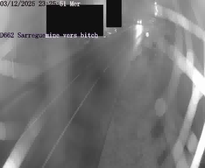 Dispositif d’observation sur D662 (France) à Sarreguemines, en direction de Bitche, offrant une visualisation fiable des conditions de circulation.