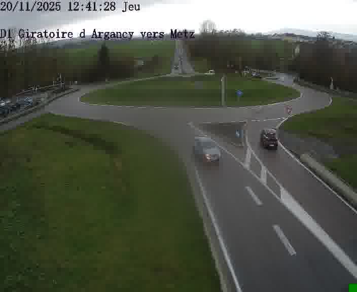 Webcam installée le long de D1 (France) à Argancy, pointée vers Metz, utile pour suivre précisément les conditions de trafic.