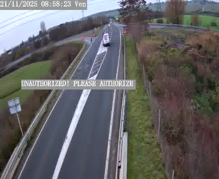 Point de vue trafic déployé sur D181a (France) à Sainte Marie aux Chênes, regardant vers Homecourt, aidant conducteurs et services à anticiper les flux.